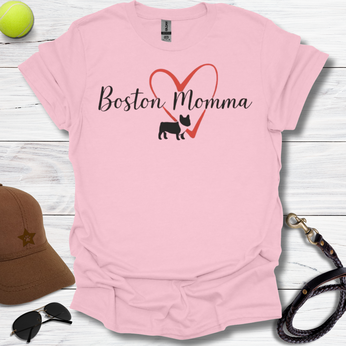 Boston Momma Heart T-Shirt