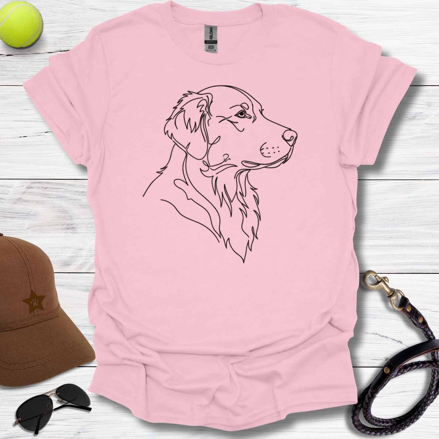 Golden Retriever Mimimalist T-Shirt