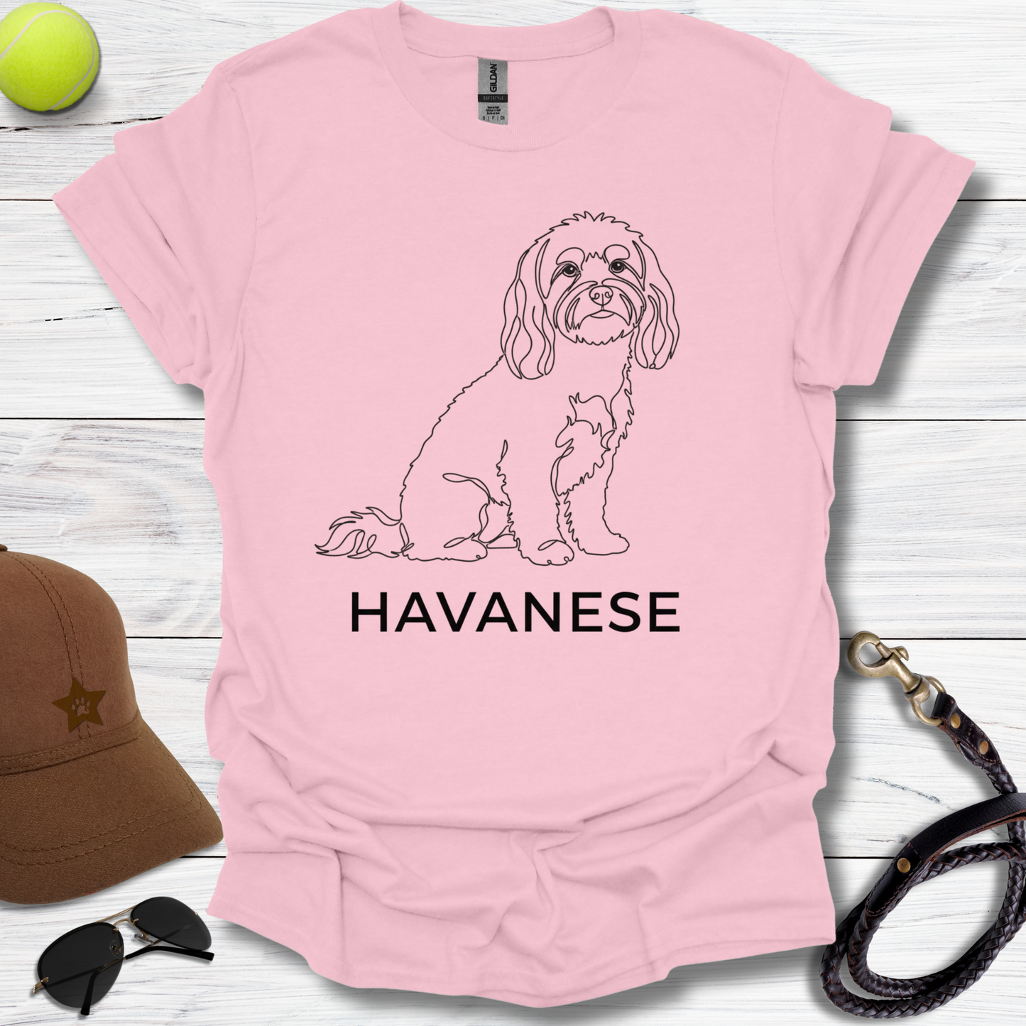 Havanese Outline Graphic T-Shirt