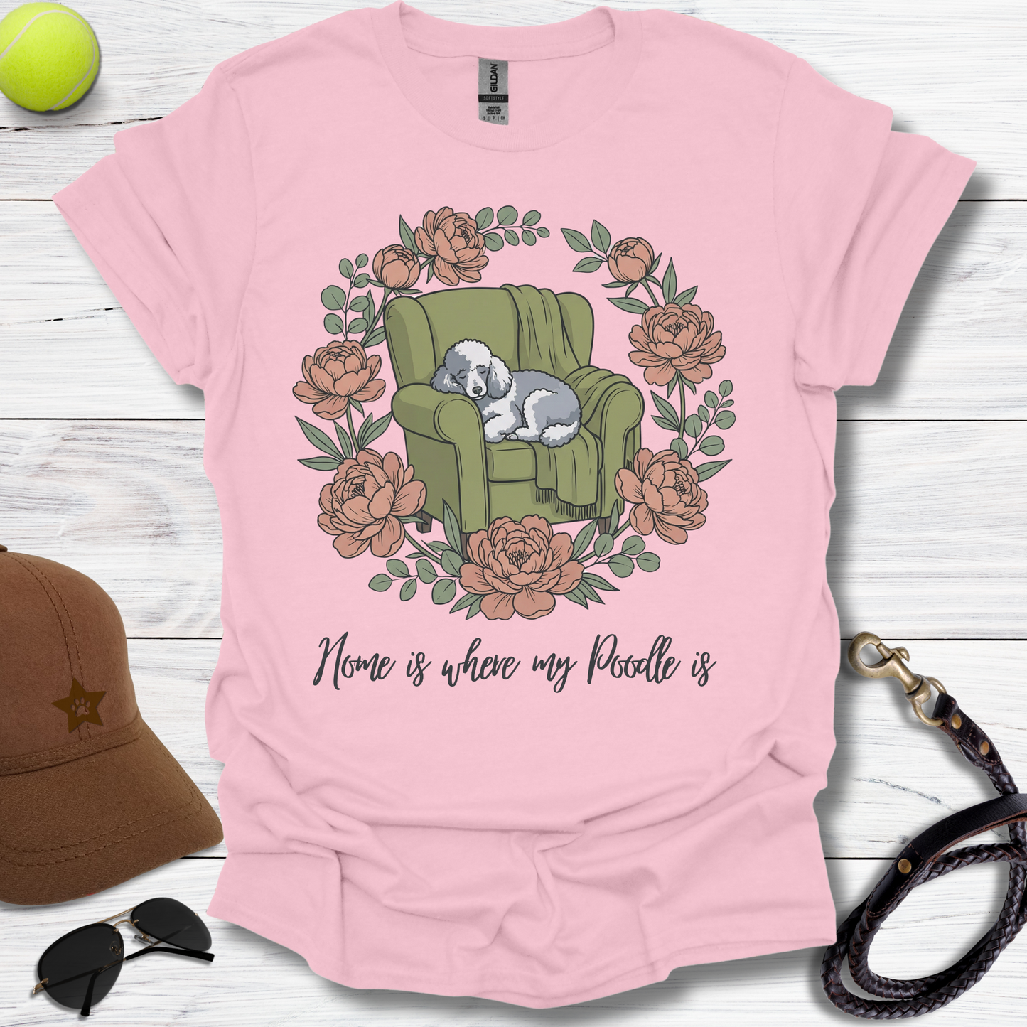 Home Is My Poodle T-Shirt
