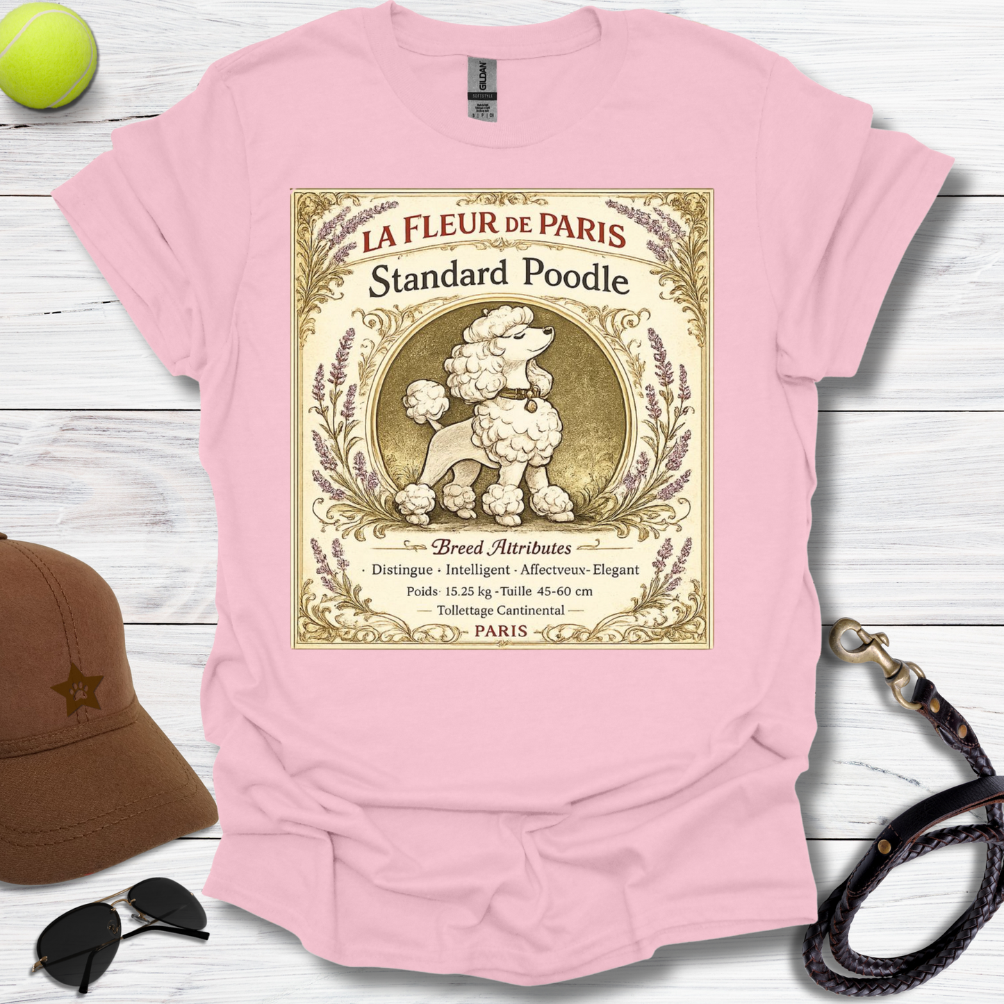 Poodle La Fleur De Paris T-Shirt