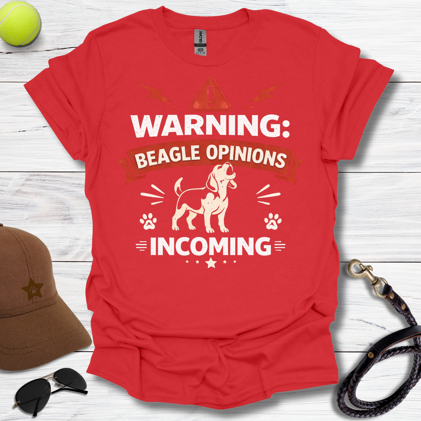 Warning Beagle Opinions T-Shirt