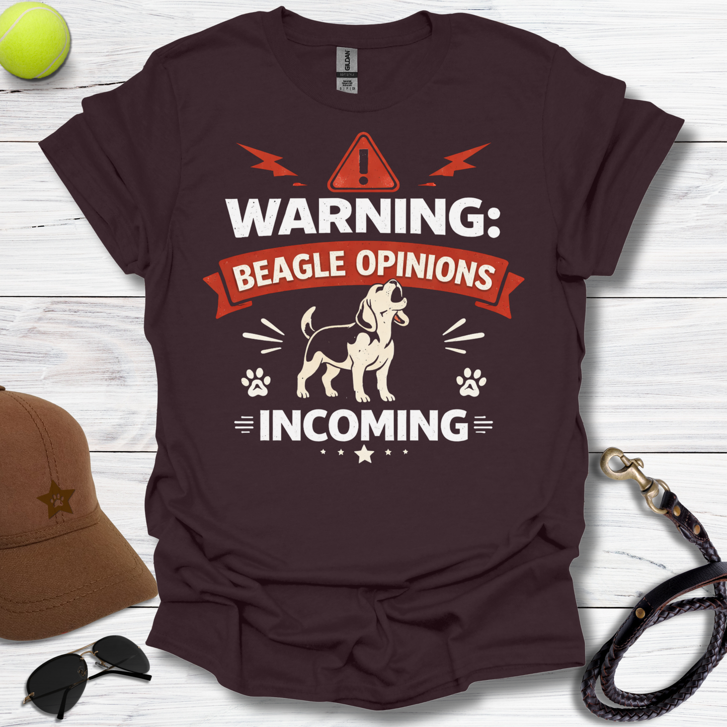 Warning Beagle Opinions T-Shirt