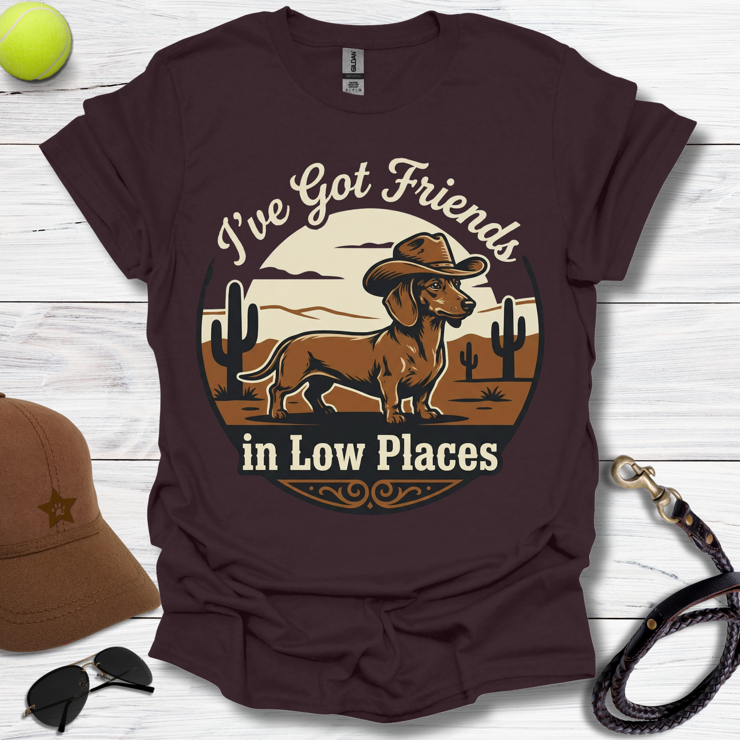 Friend In Low Places Dachshund T-Shirt