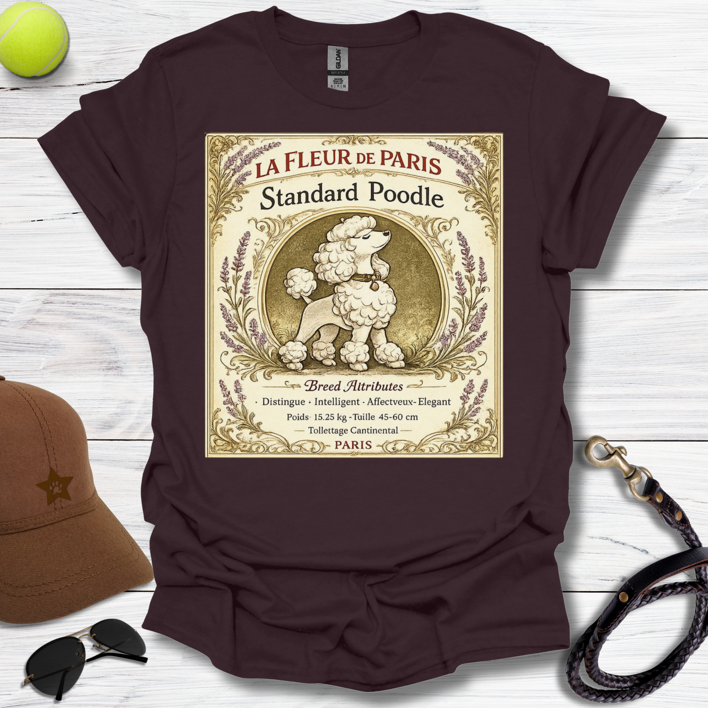 Poodle La Fleur De Paris T-Shirt