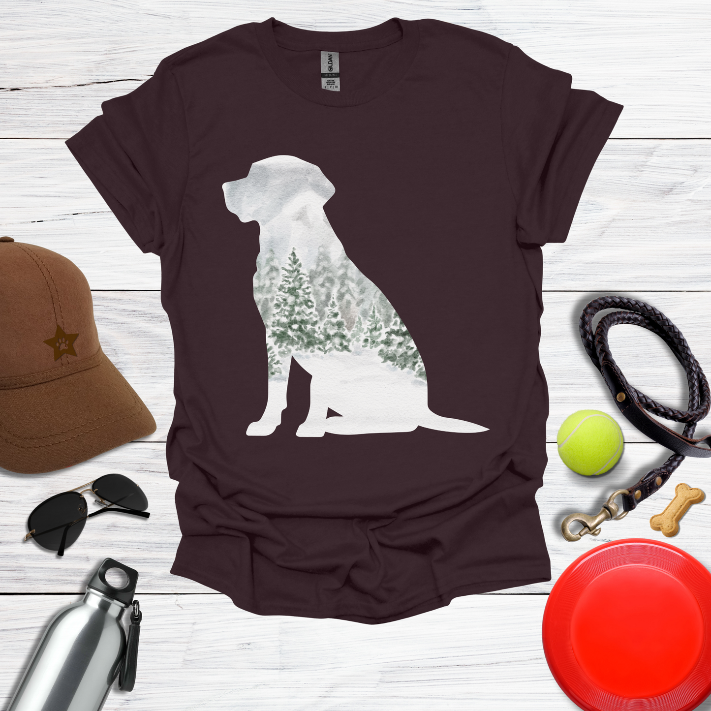 Deep Woods Winter Labrador T-Shirt