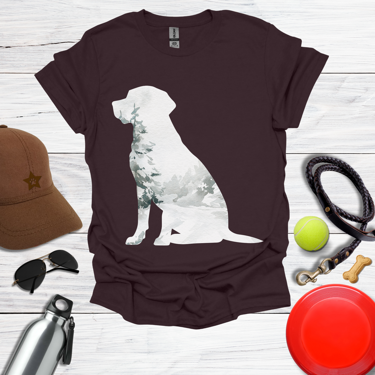 Labrador Among the Snow & Pines T-Shirt