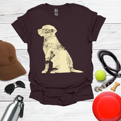 Grunge Labrador Silhouette T-Shirt