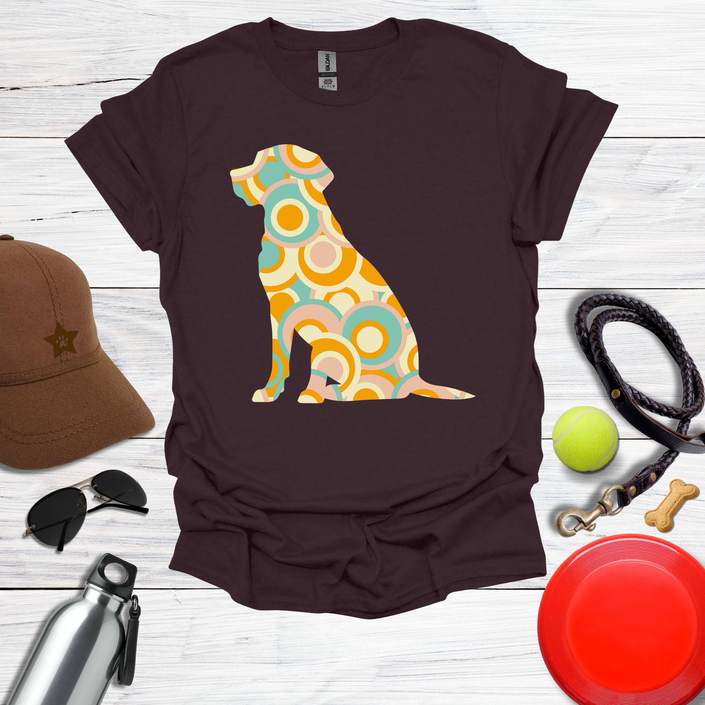 Way Cool Retro Labrador Dog Silhouette T-Shirt