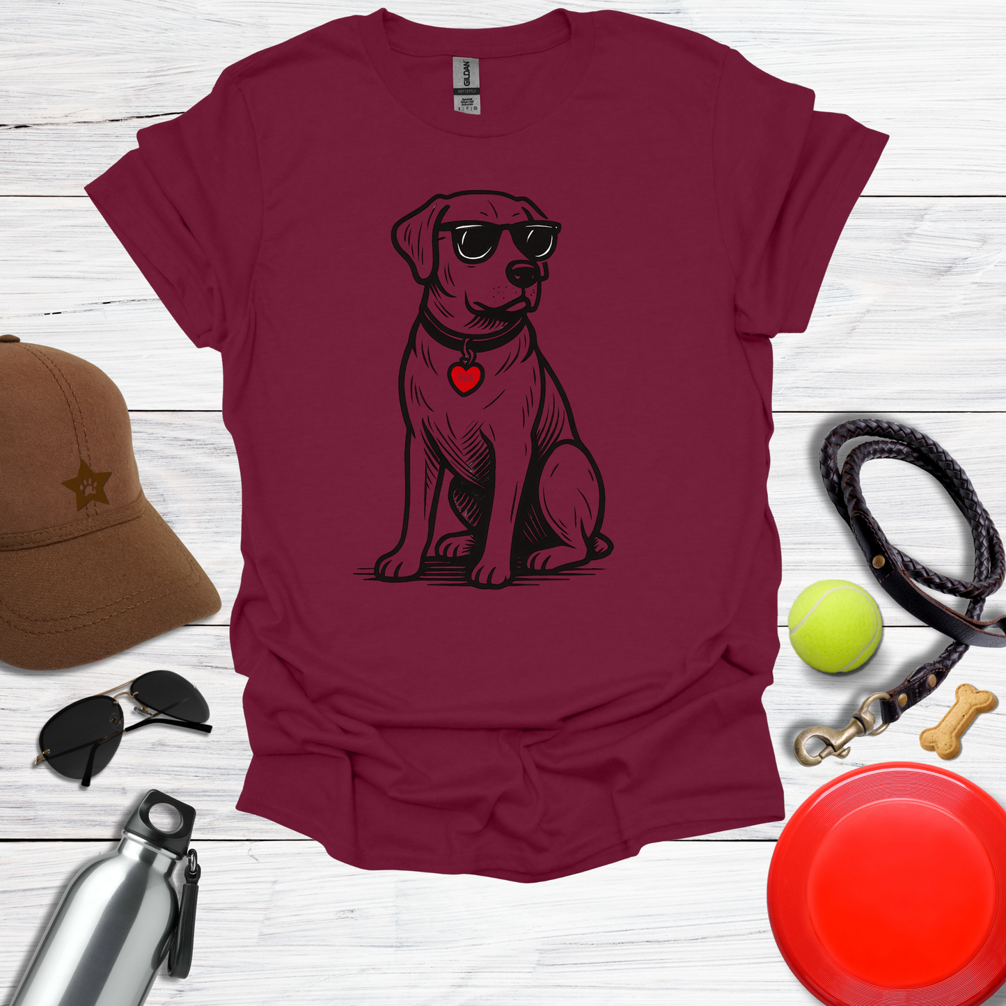 Way 2 Cool Labrador with Sunglasses for DAD T-Shirt