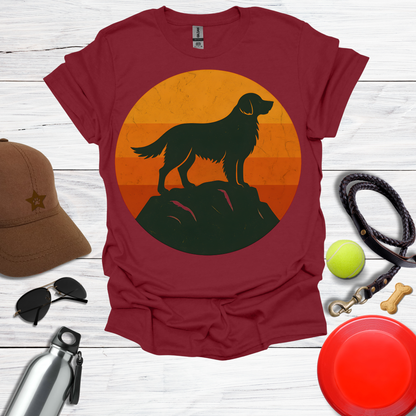 Golden Retriever at Sunset Peak T-Shirt
