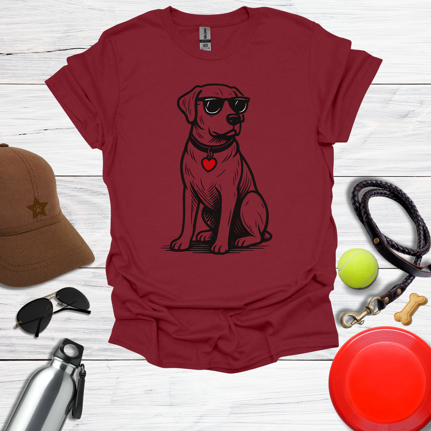 Way 2 Cool Labrador with Sunglasses for DAD T-Shirt