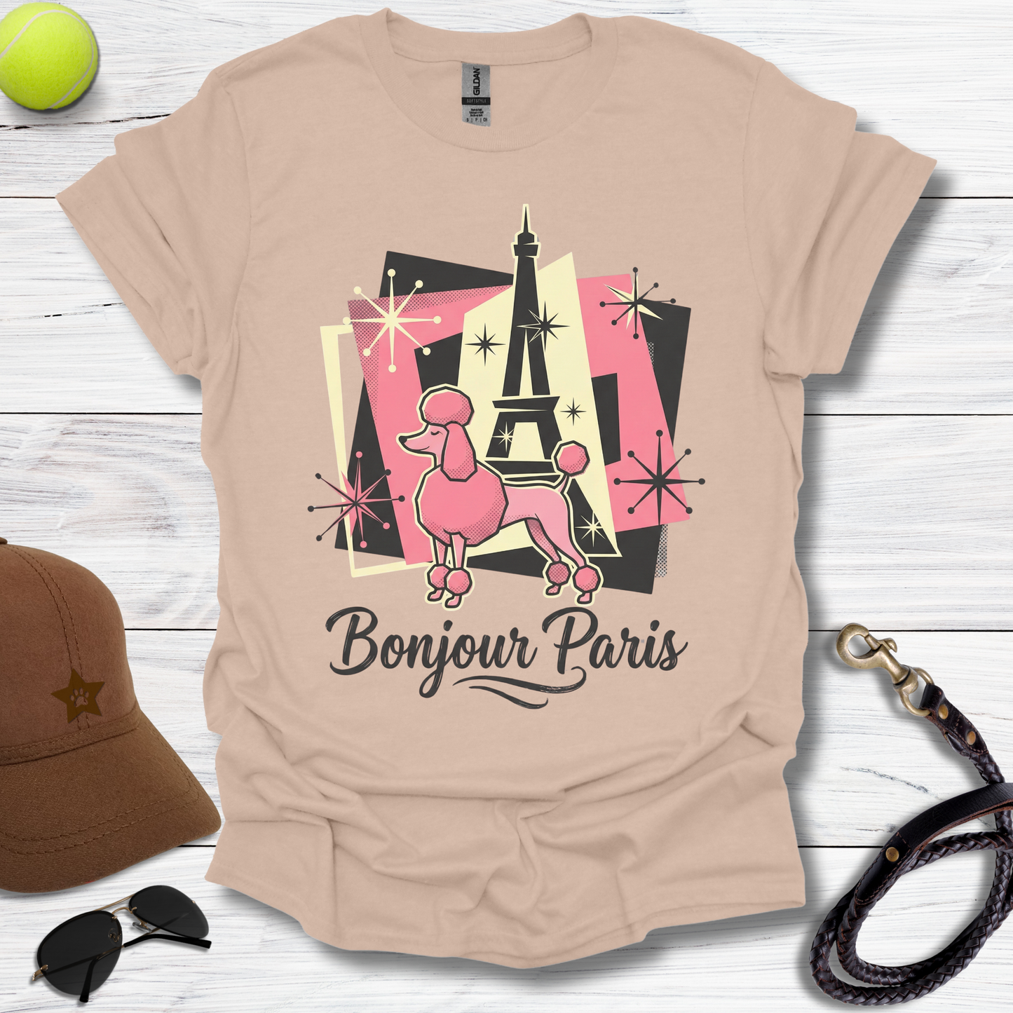 Bojour Paris Poodle T-Shirt