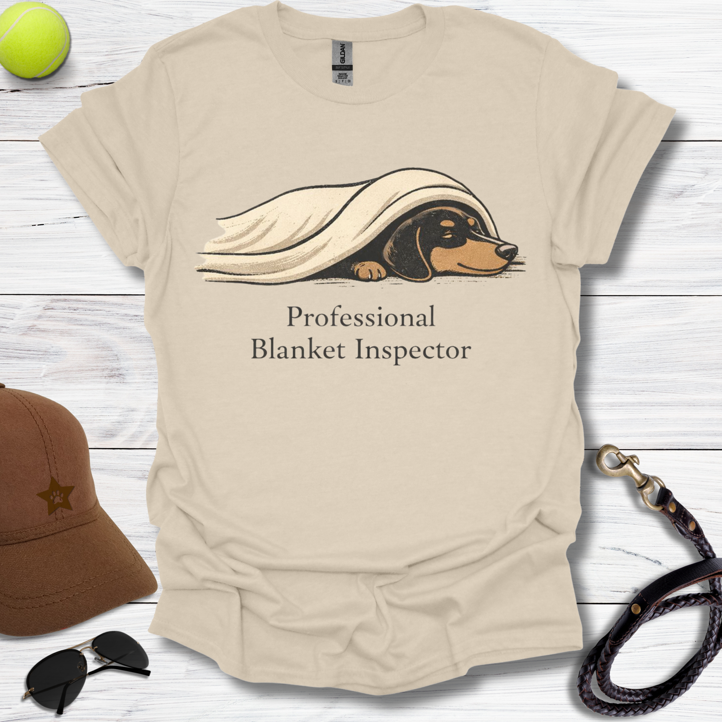 Dachshund Professional Blanket Inspector T-Shirt