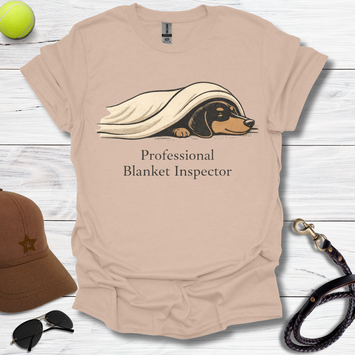 Dachshund Professional Blanket Inspector T-Shirt