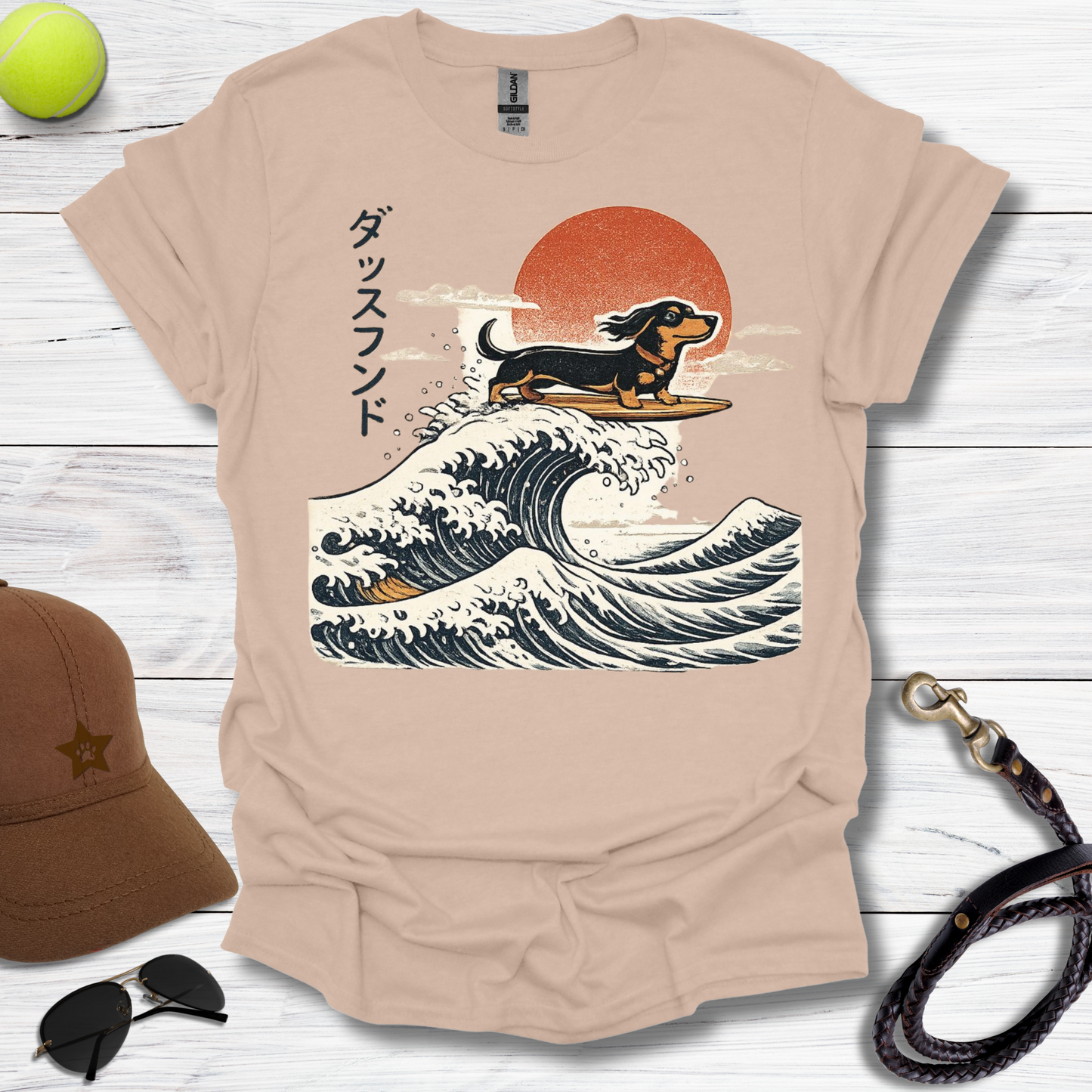 Dachshund The Long Wave T-Shirt