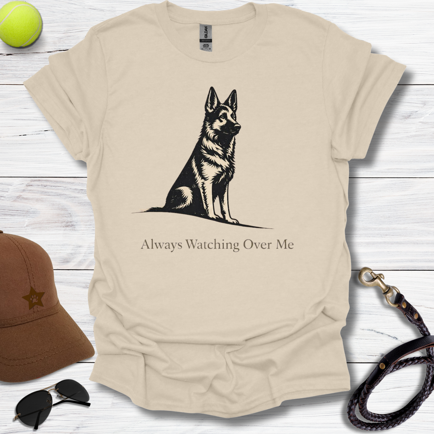 GSD Watching Over Me Always T-Shirt