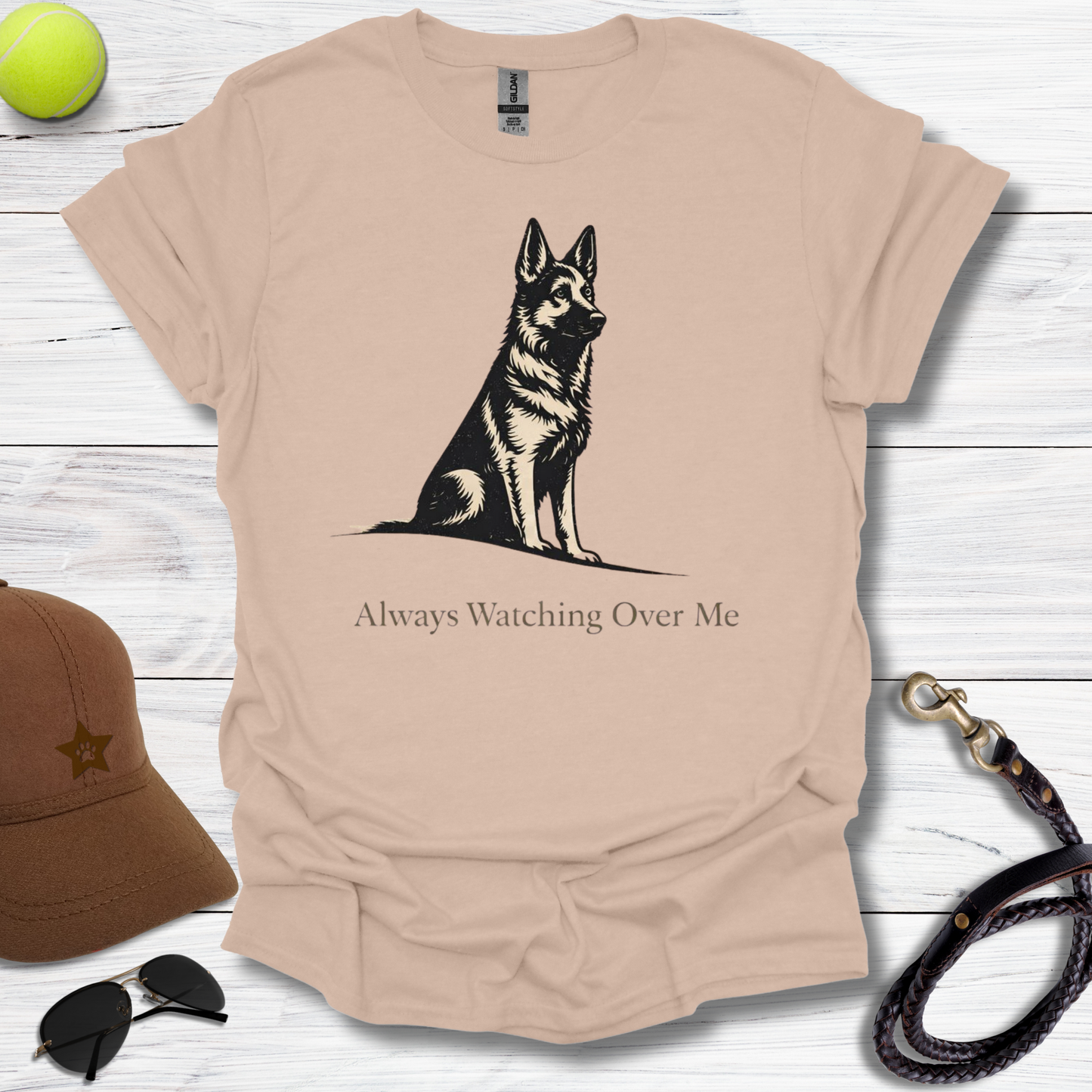 GSD Watching Over Me Always T-Shirt