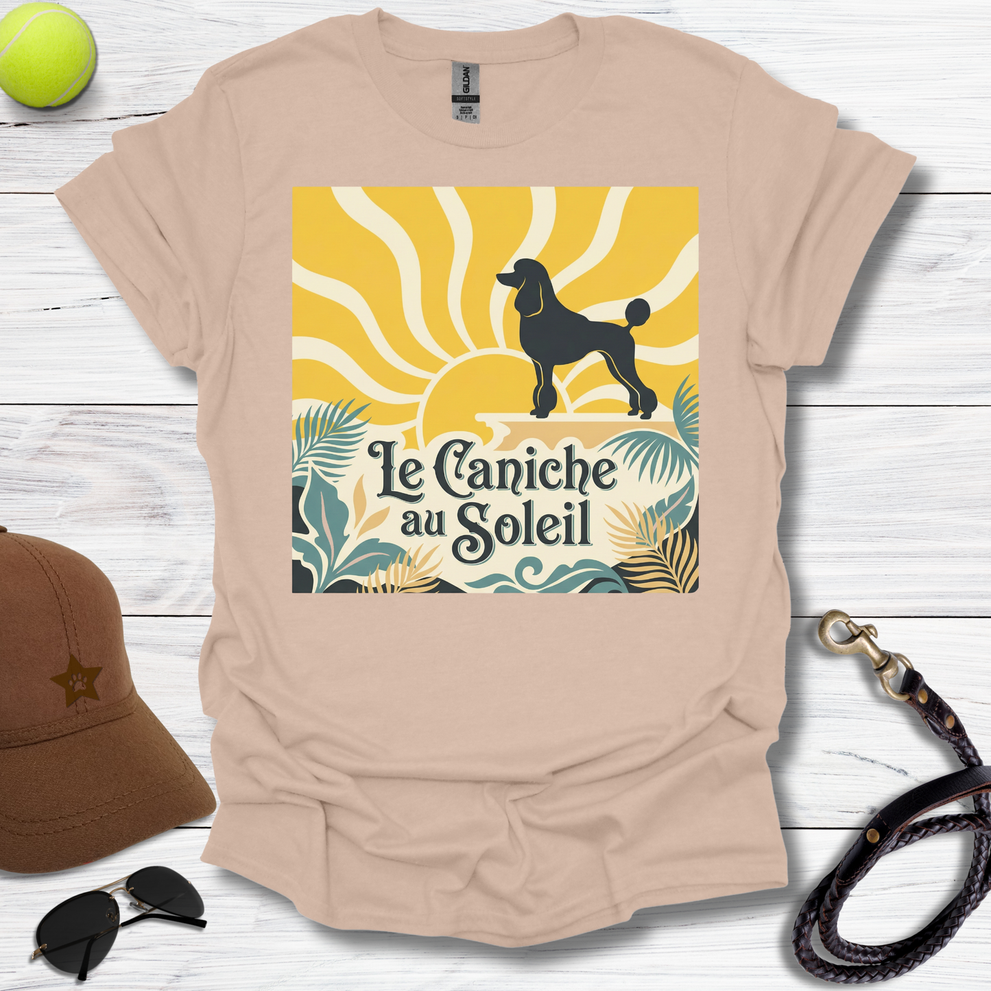 Poodle Le Caniche Au Soleil T-Shirt
