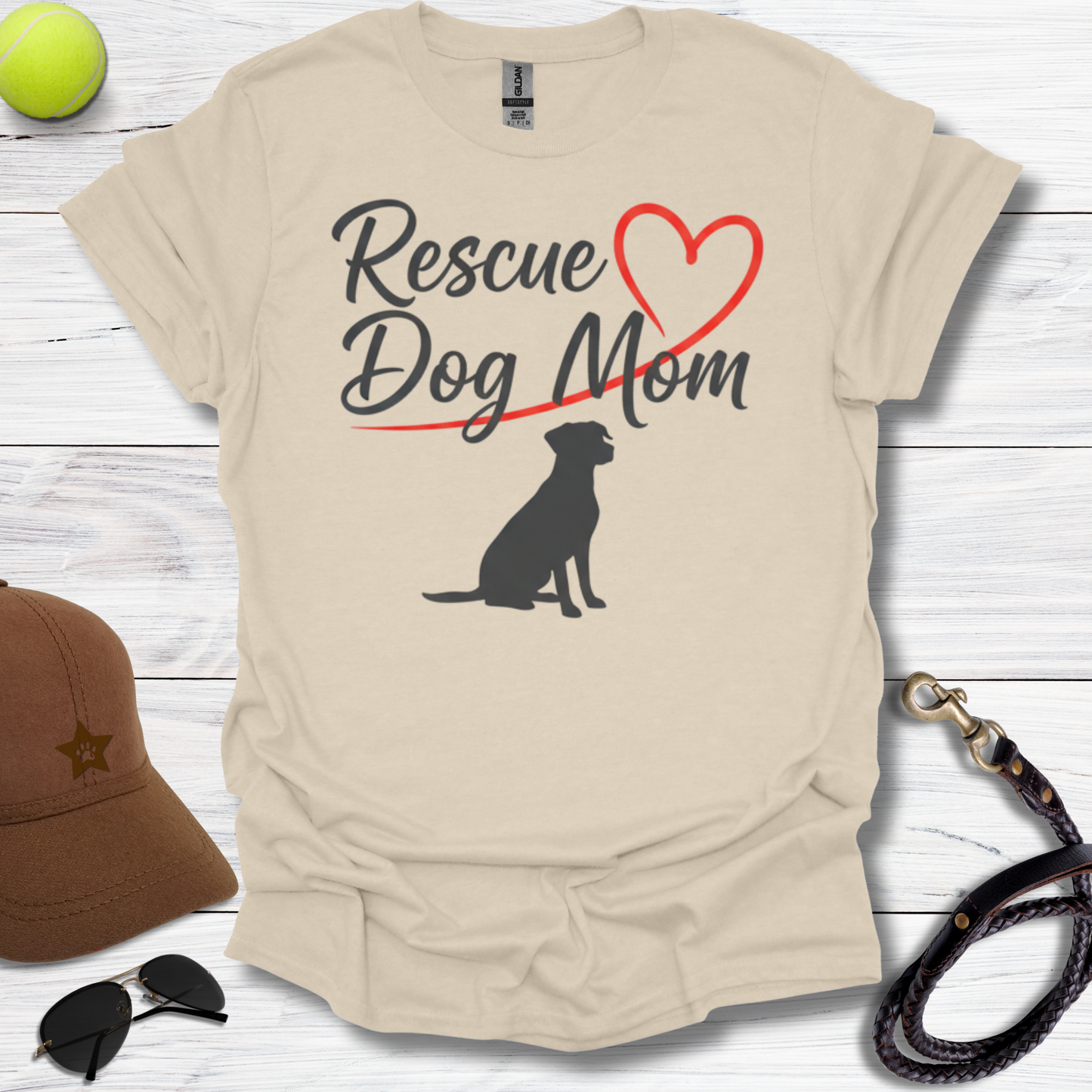 Rescue Dog Mom T-Shirt