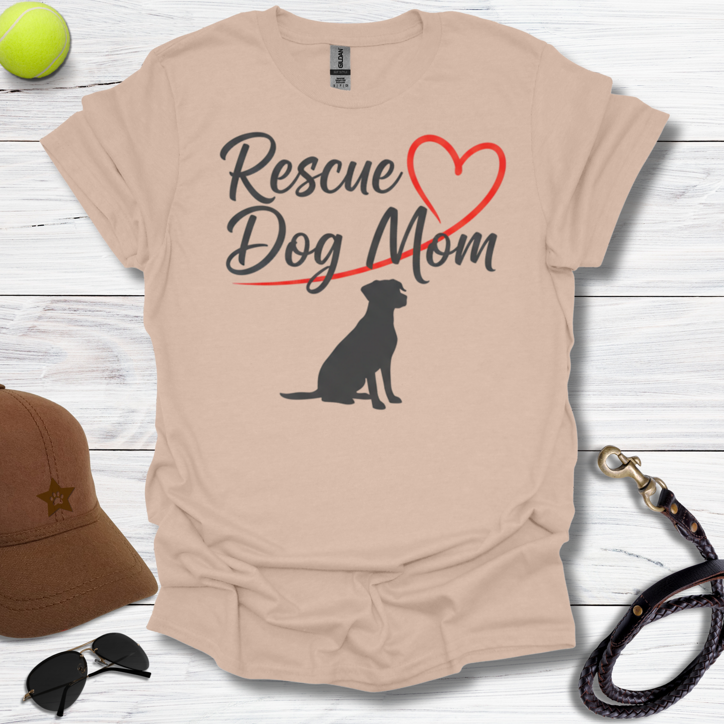 Rescue Dog Mom T-Shirt