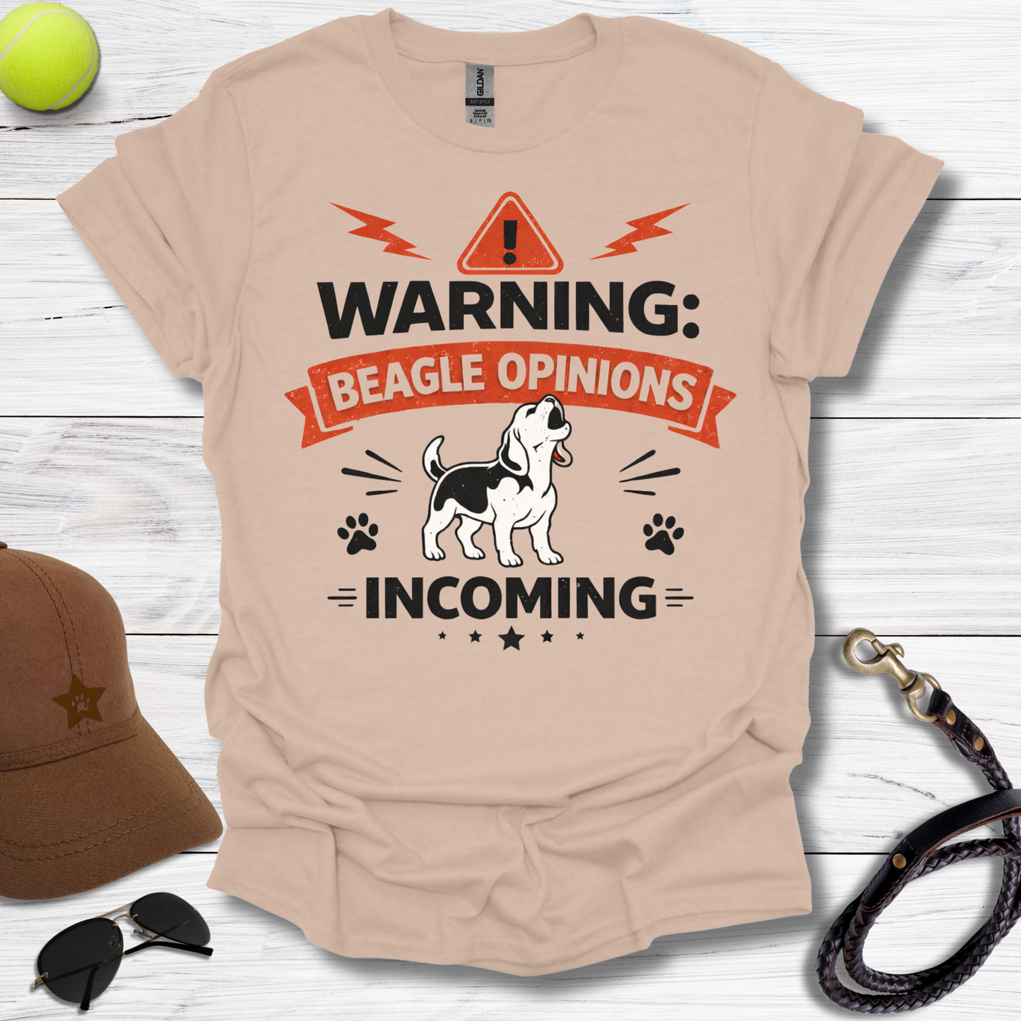Warning Beagle Opinions T-Shirt