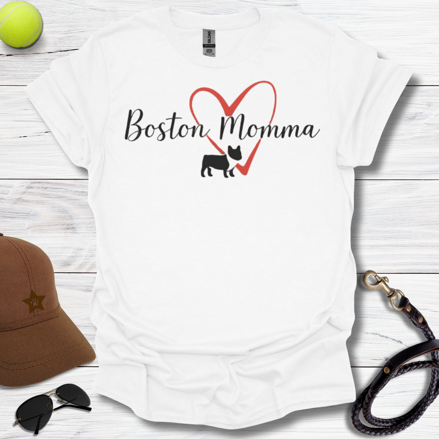 Boston Momma Heart T-Shirt