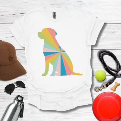 Rainbow Geometric Labrador Dog T-Shirt