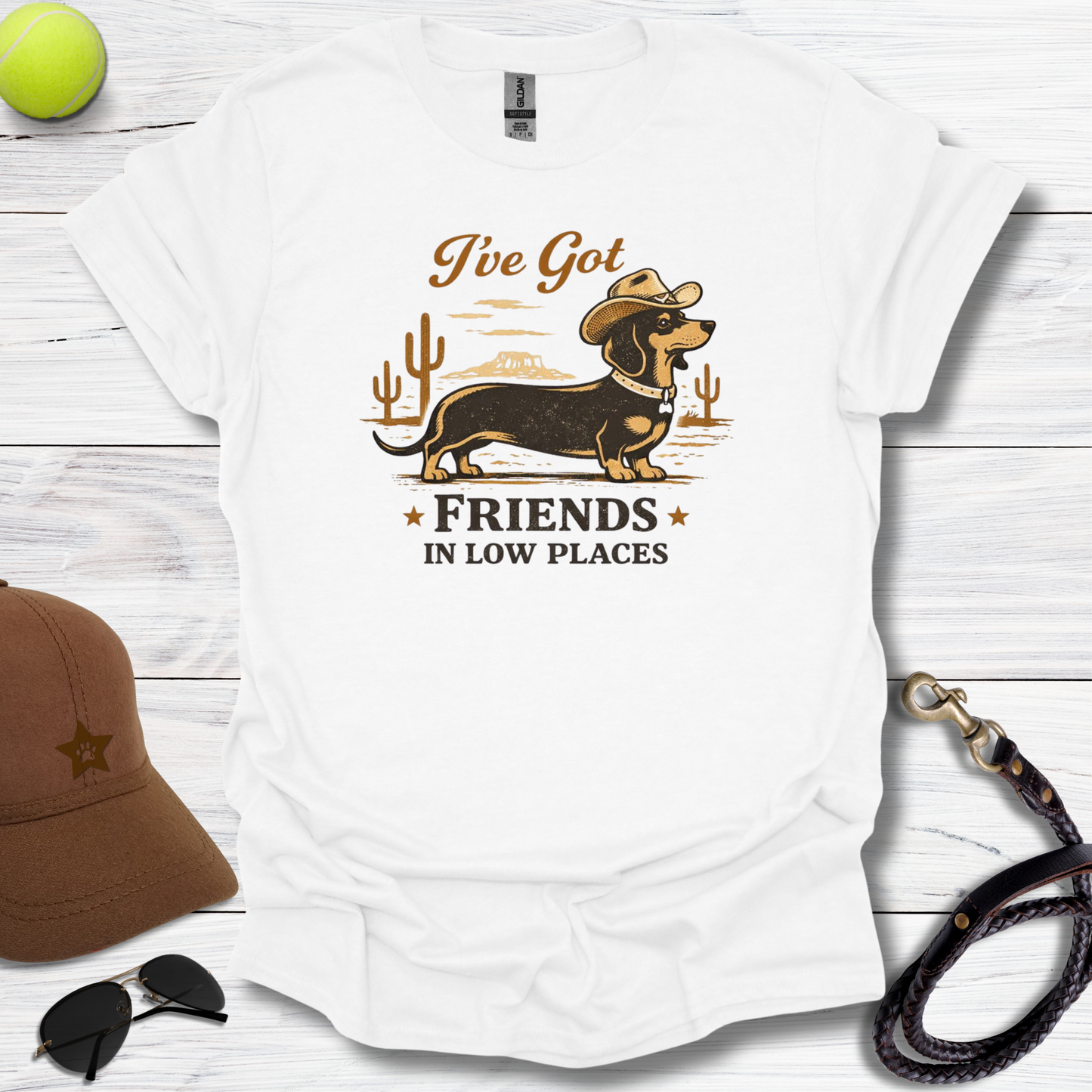 Dachshund Friends In Low Places T-Shirt