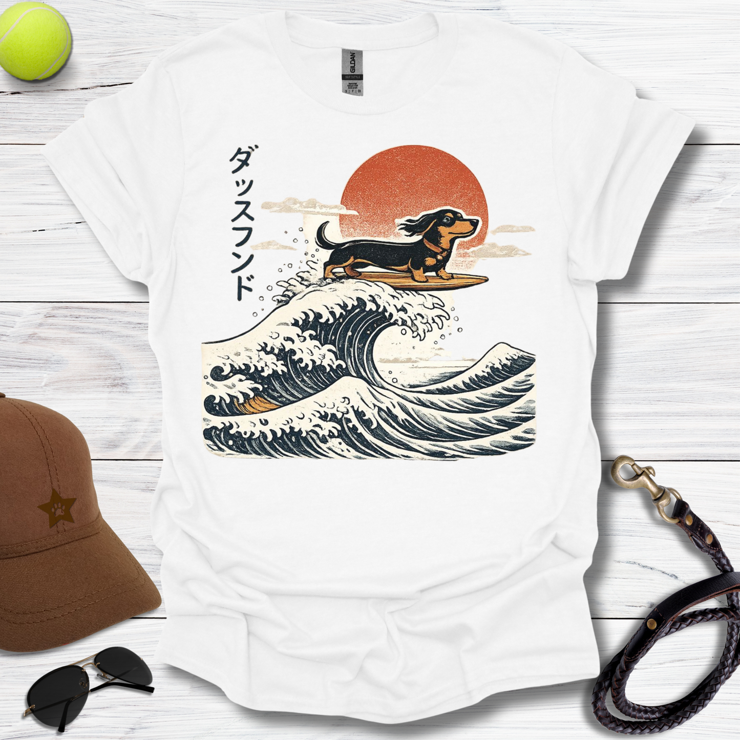 Dachshund The Long Wave T-Shirt