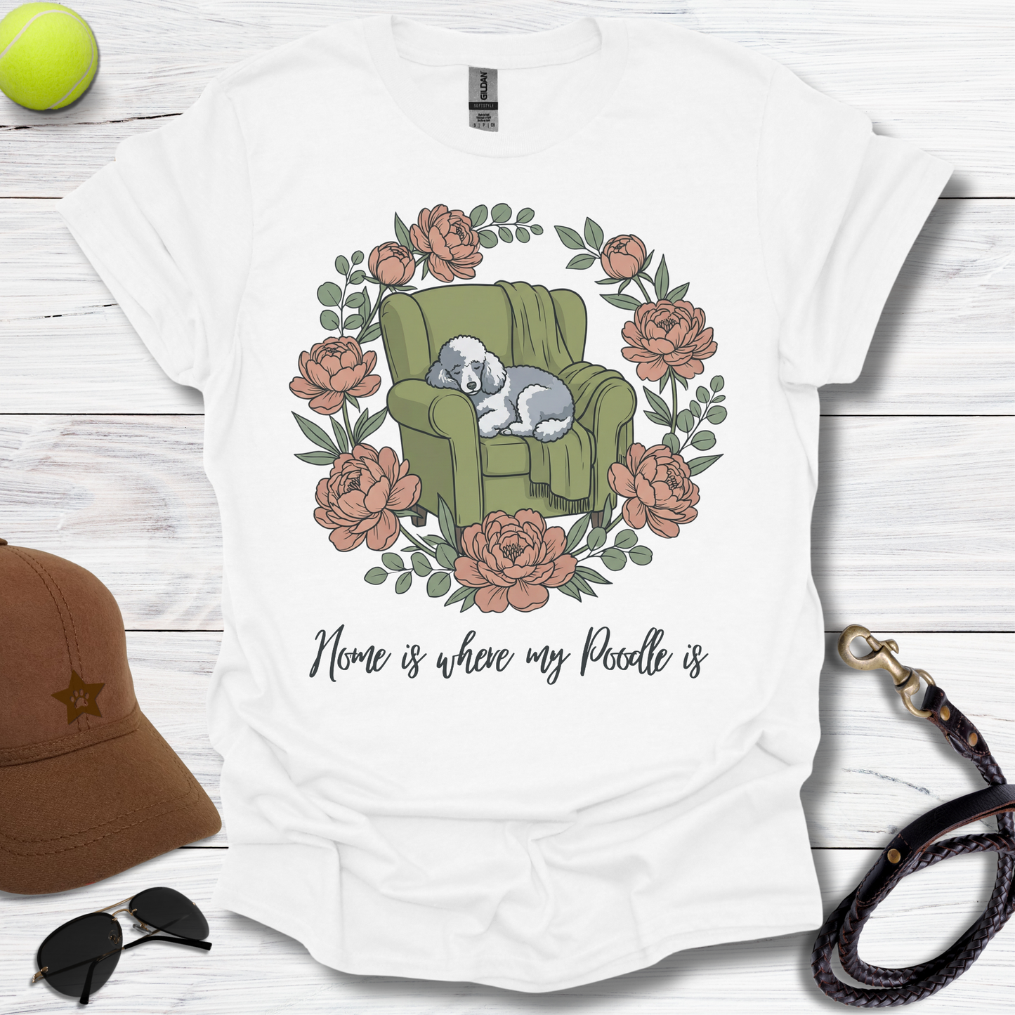 Home Is My Poodle T-Shirt