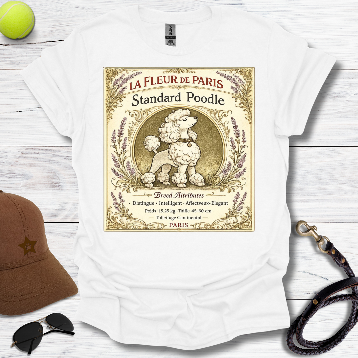 Poodle La Fleur De Paris T-Shirt