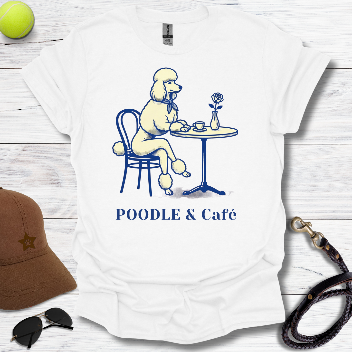 Poodle & Café T-Shirt