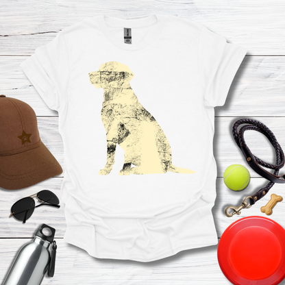 Grunge Labrador Silhouette T-Shirt