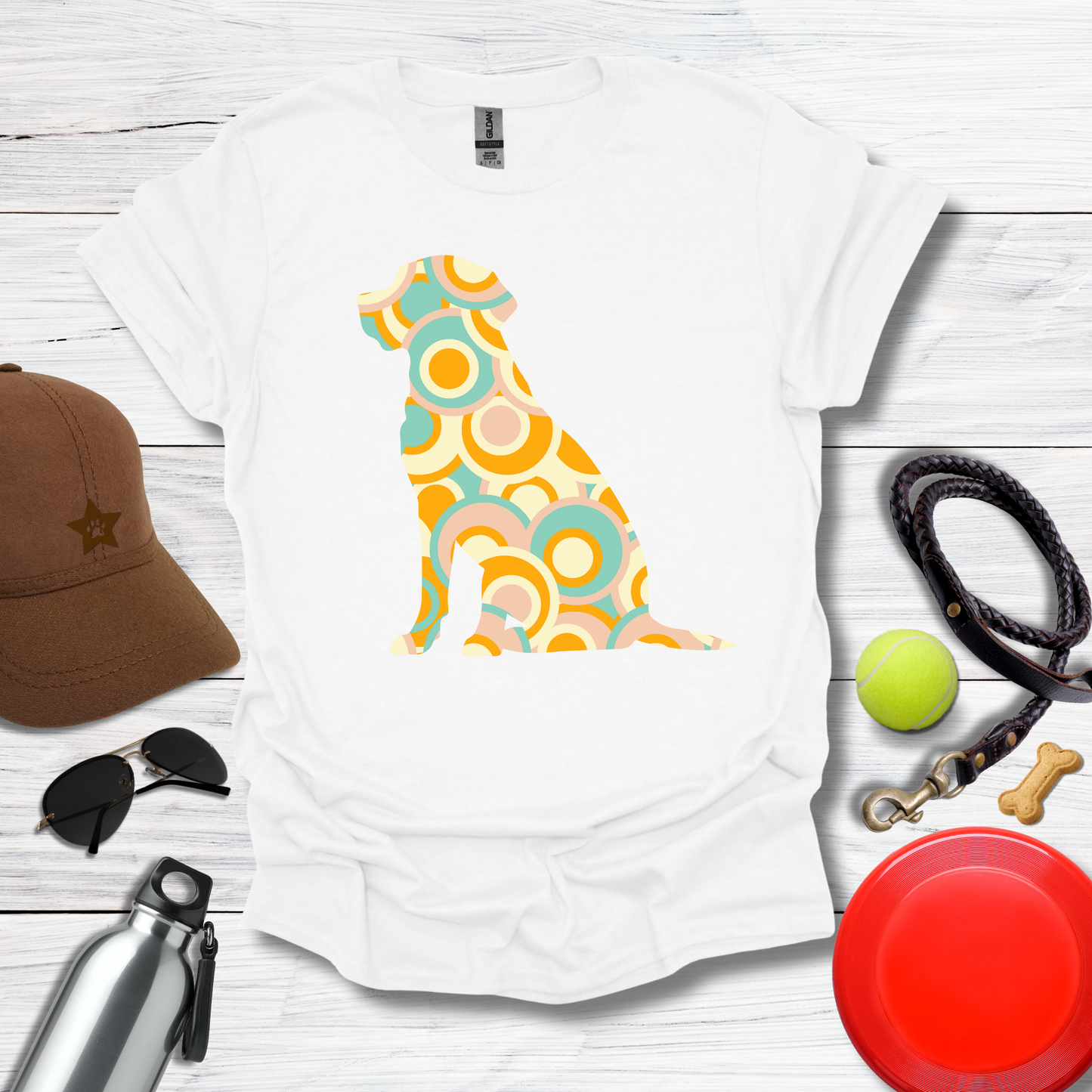 Way Cool Retro Labrador Dog Silhouette T-Shirt