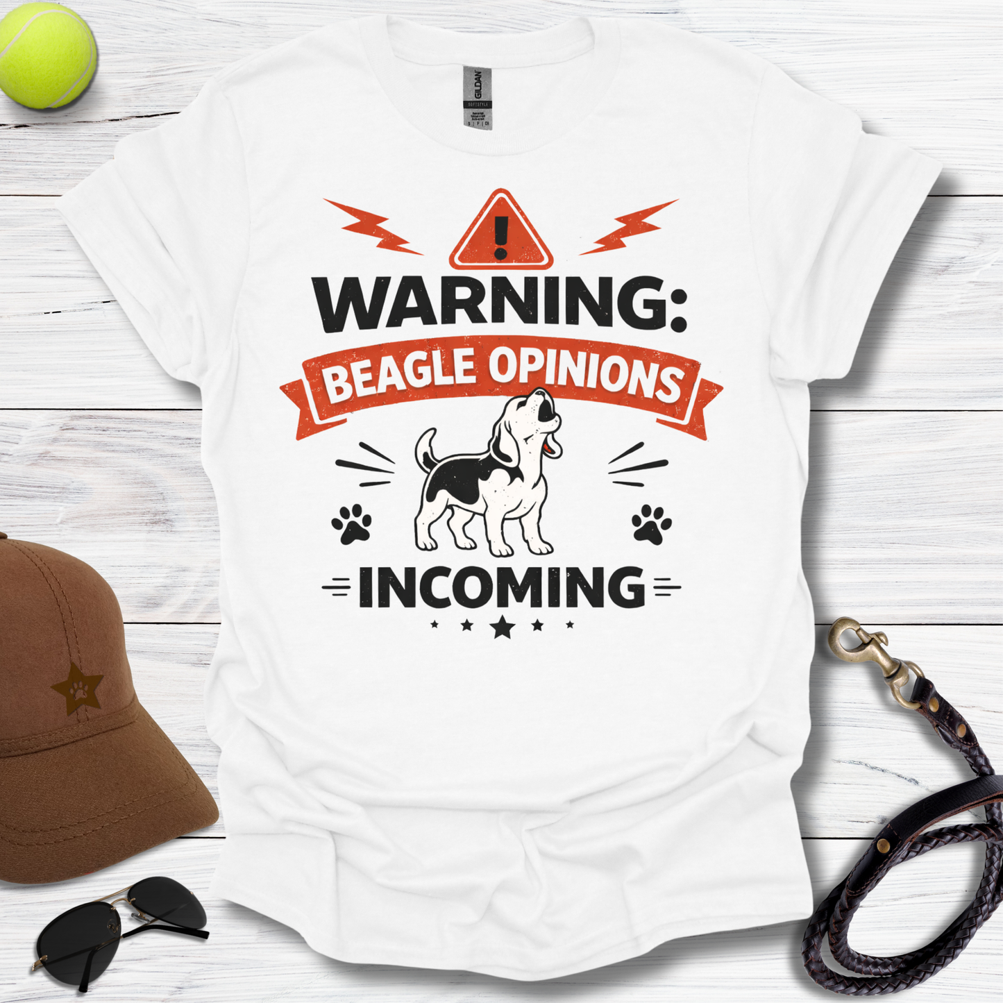 Warning Beagle Opinions T-Shirt