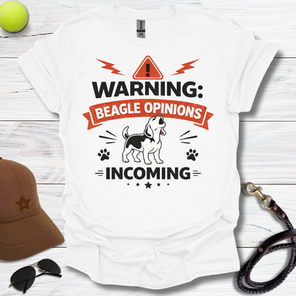 Warning Beagle Opinions T-Shirt