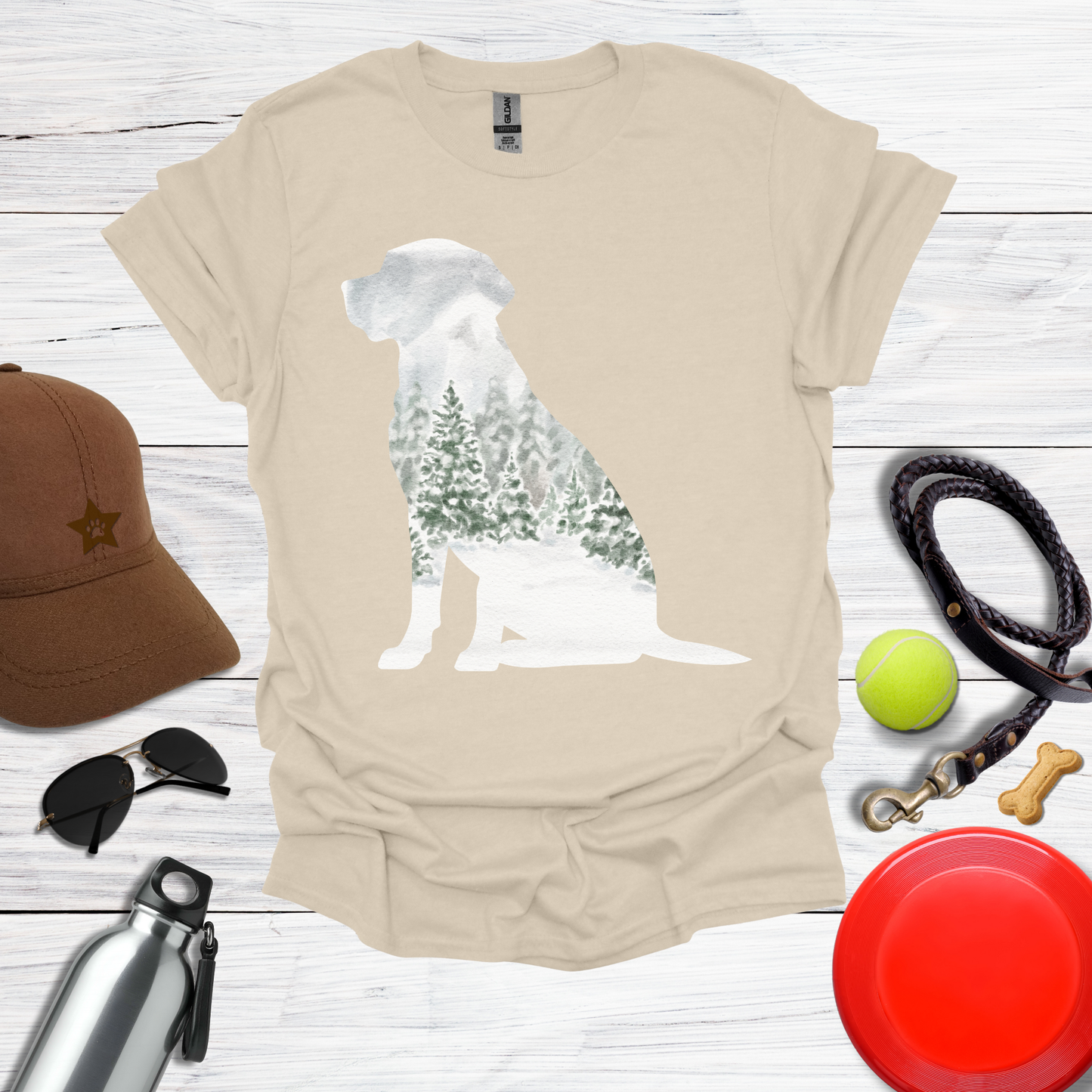 Deep Woods Winter Labrador T-Shirt