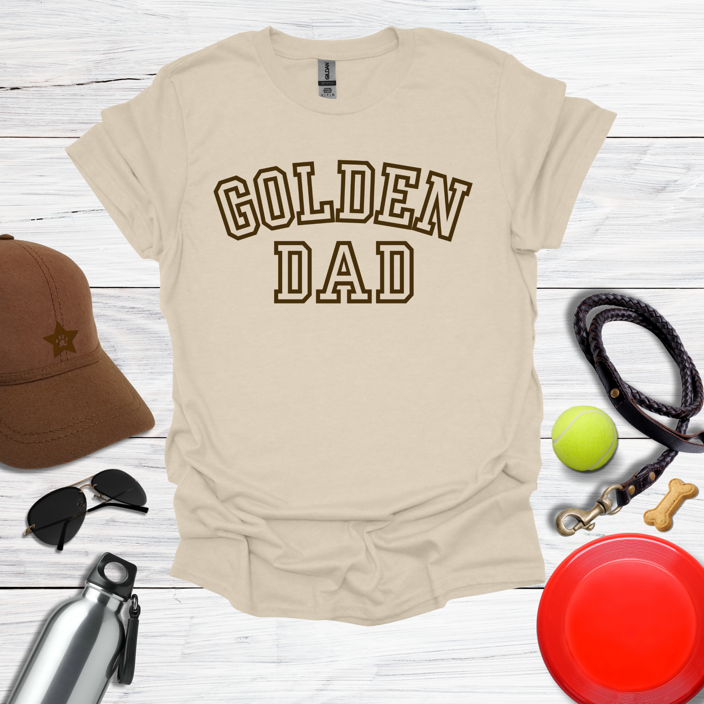 Retro Collegiate Golden Dad T-Shirt