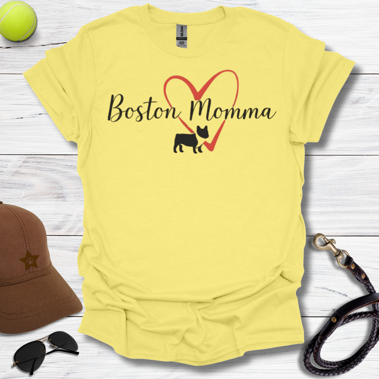 Boston Momma Heart T-Shirt