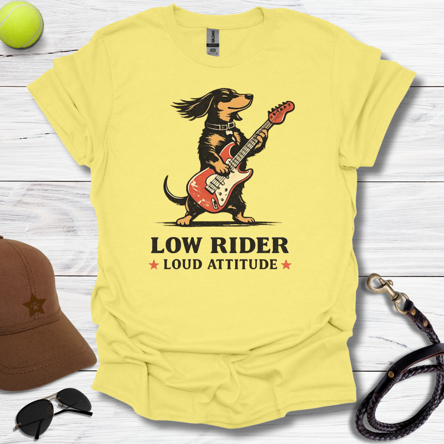 Dachshund Low Rider Loud Attitude T-Shirt