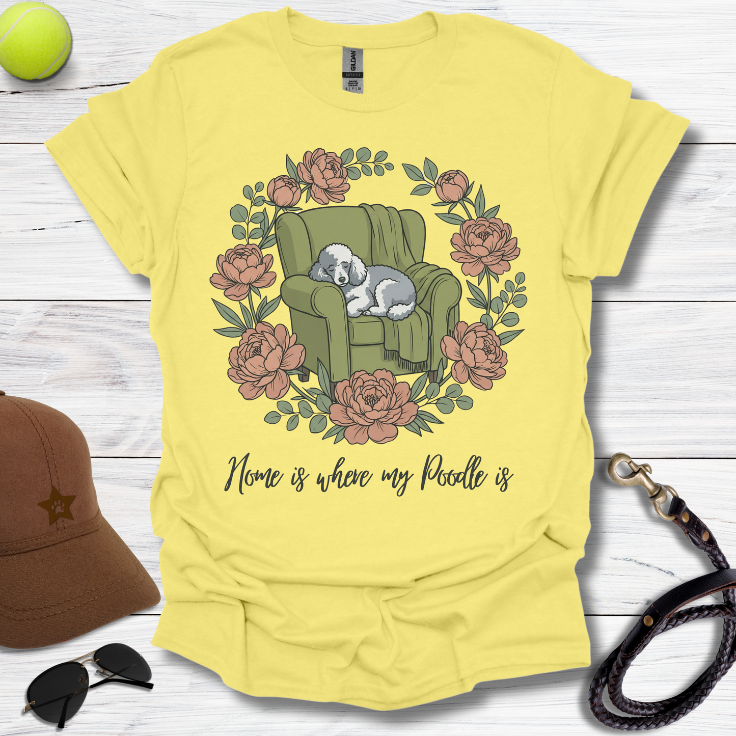 Home Is My Poodle T-Shirt
