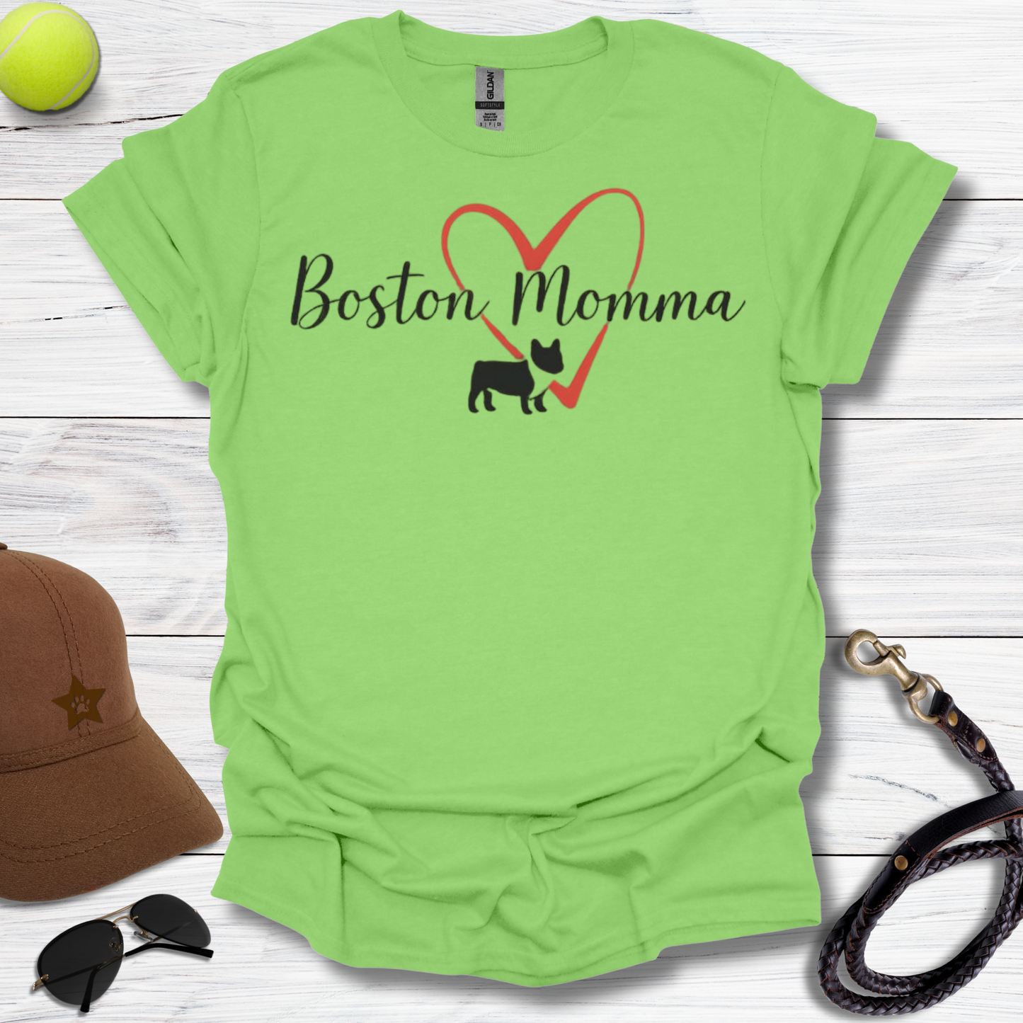 Boston Momma Heart T-Shirt