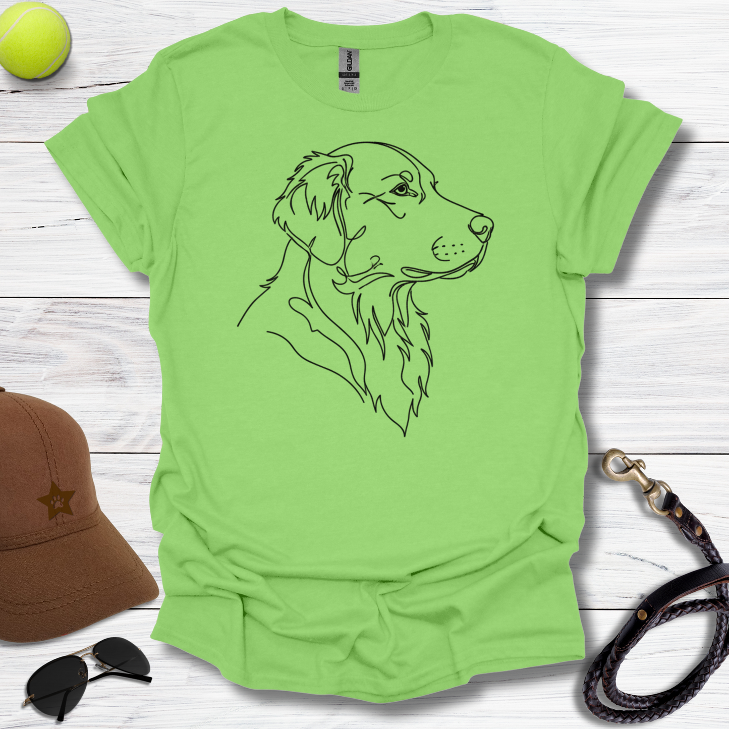 Golden Retriever Mimimalist T-Shirt