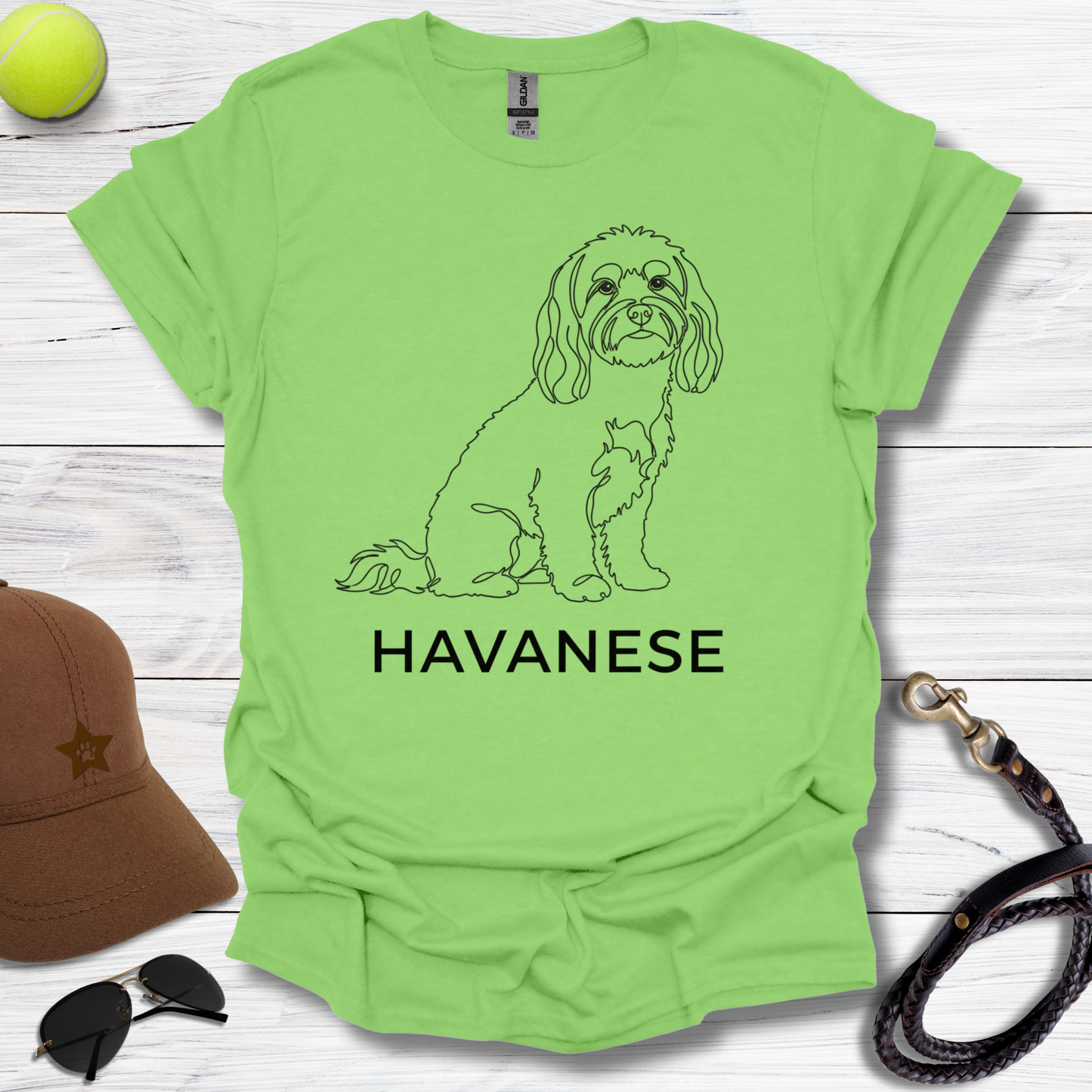 Havanese Outline Graphic T-Shirt
