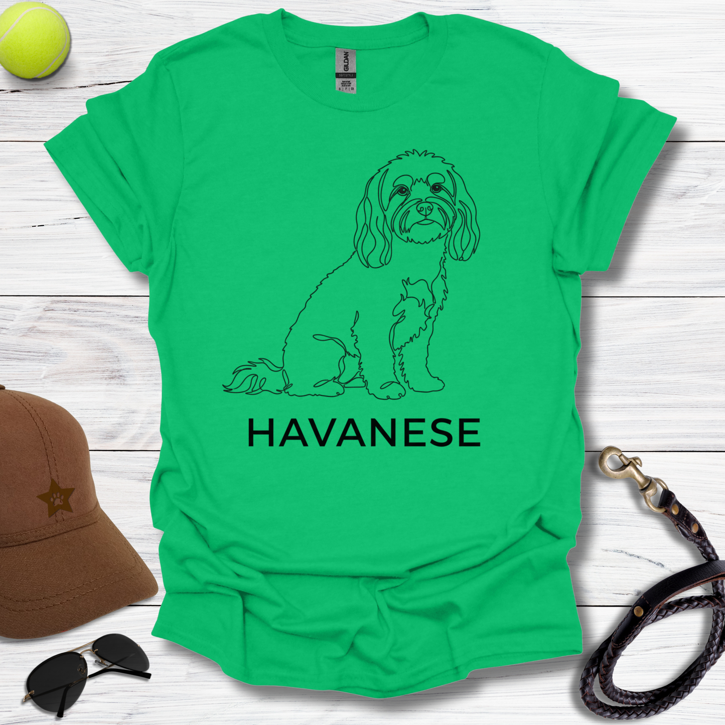 Havanese Outline Graphic T-Shirt
