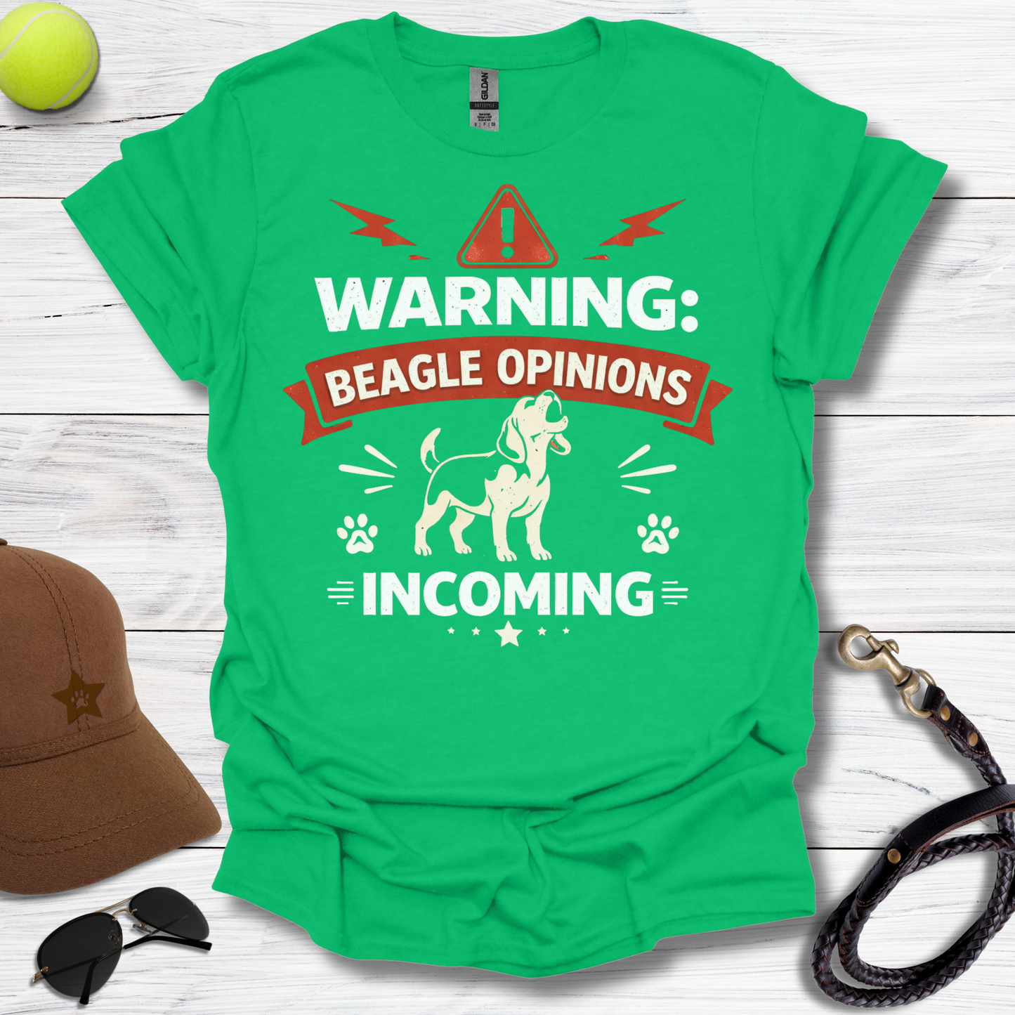 Warning Beagle Opinions T-Shirt