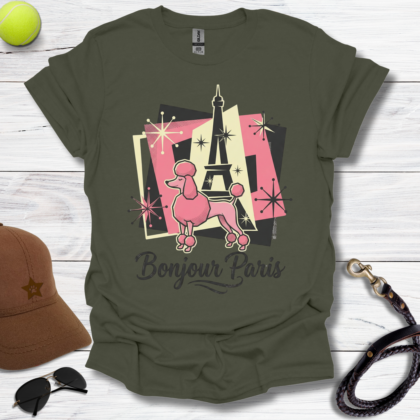 Bojour Paris Poodle T-Shirt