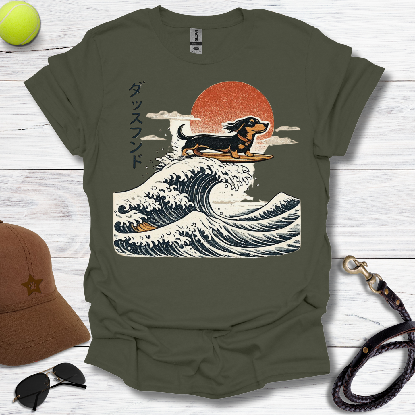 Dachshund The Long Wave T-Shirt