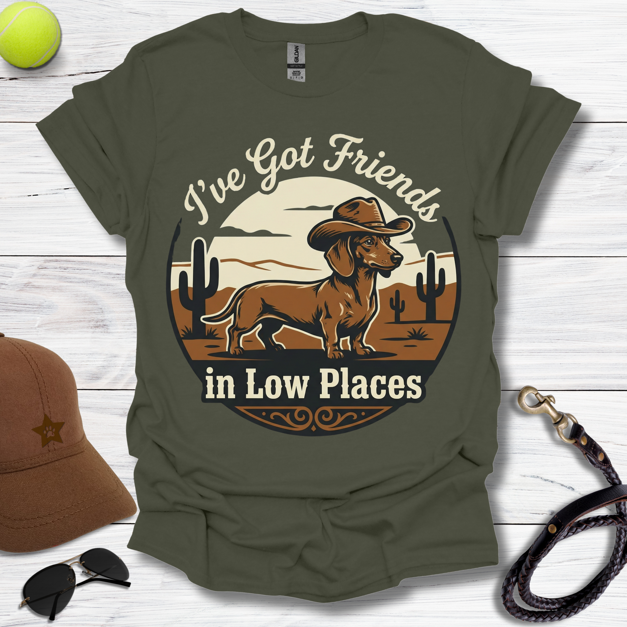 Friend In Low Places Dachshund T-Shirt